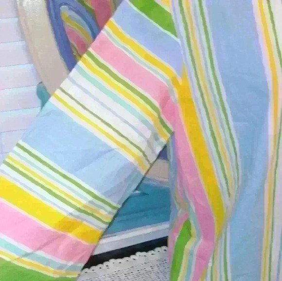 Saks Fifth Avenue Chiha by Jaconelli Rare VintageVertical Pastel Lines H… - Picture 16 of 16